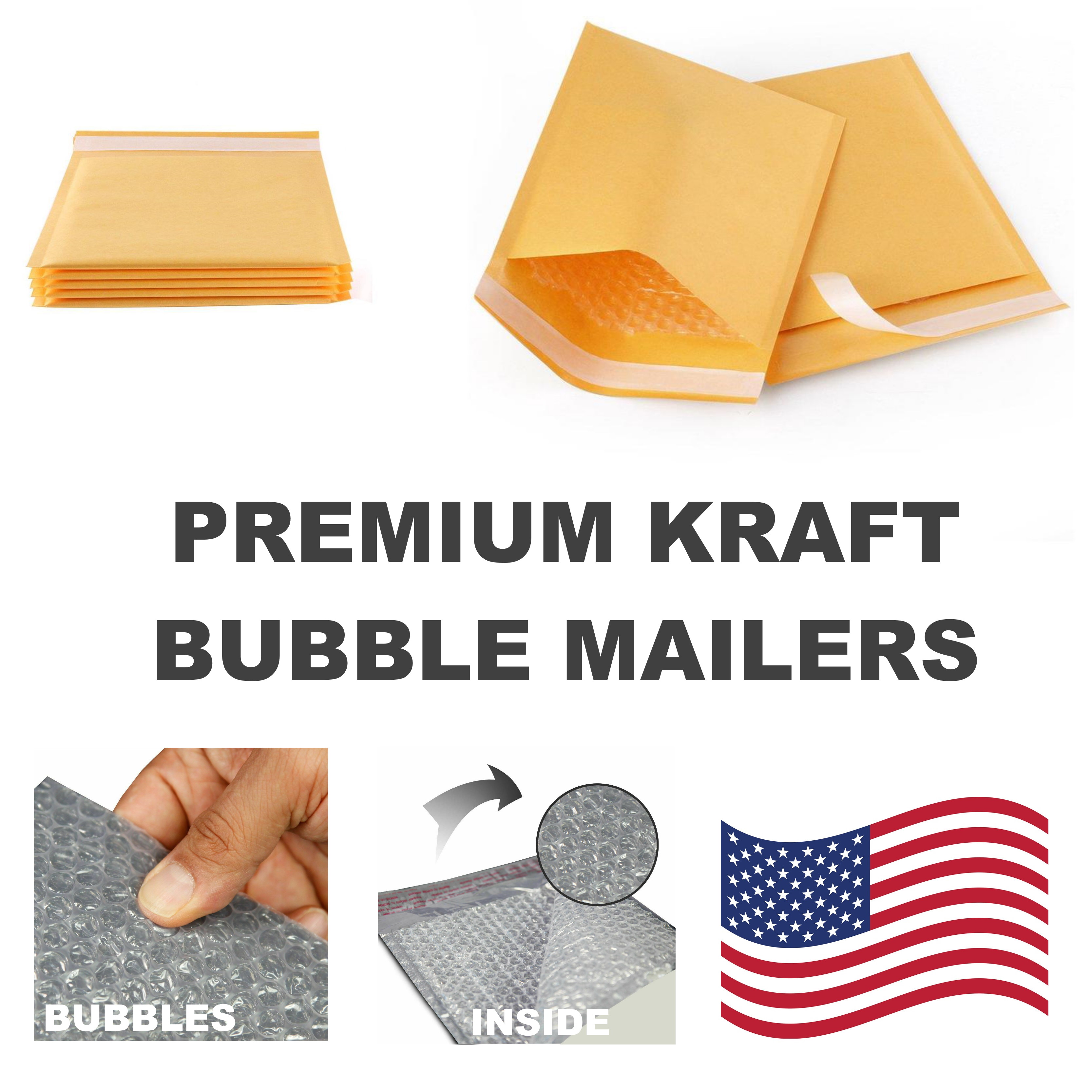 200 Pack 5/" x 8/" #W Kraft Bubble Mailers Padded Envelope Shipping Bags Seal!