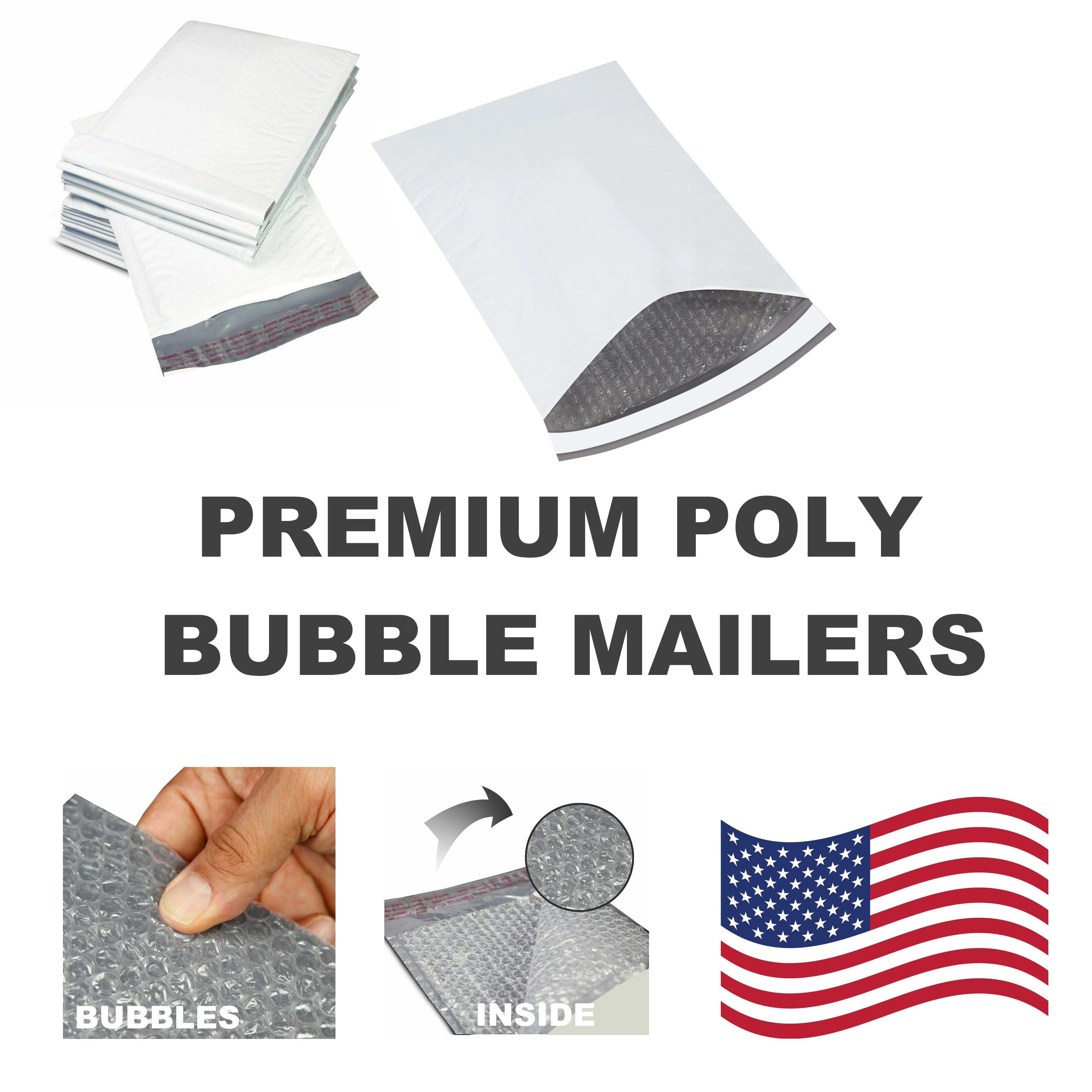 Lot of 100 #000 4x8 Poly Bubble Mailer Padded Envelope Bag Bulk Mail USPS Shippi