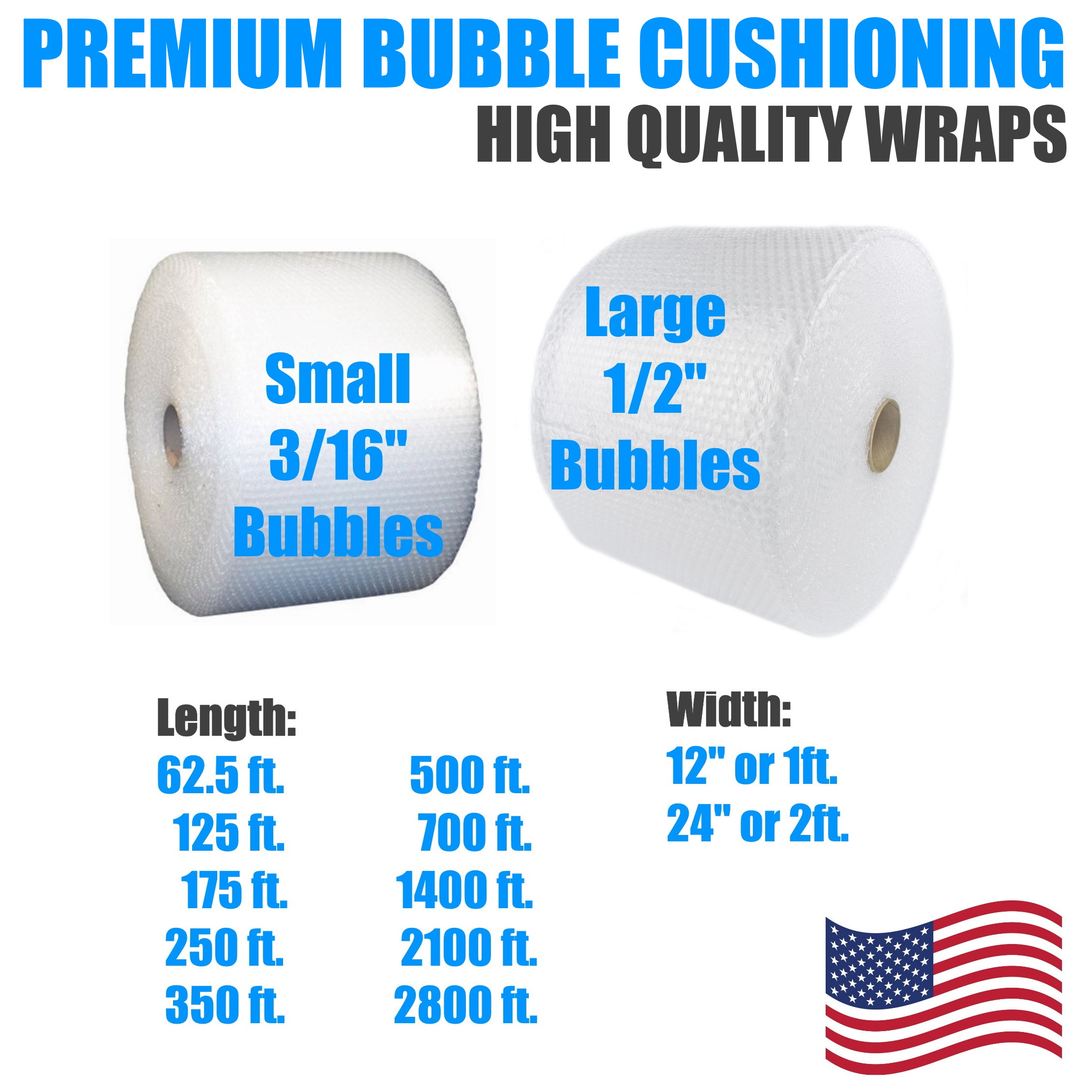 large bubble wrap 24 wide